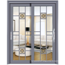 Western Style Home Decoration 5mm Tempered Glass Double Aluminum Door